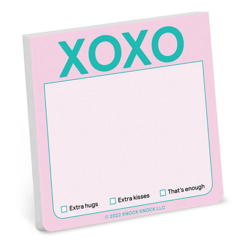 XOXO sticky note